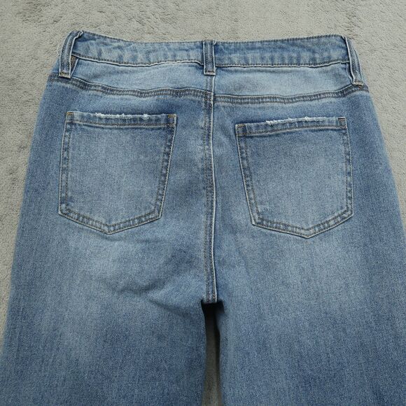 Harper Heritage Jeans Womens Size 27 High-Rise Flare Denim 33" Inseam Distressed - Picture 15 of 16